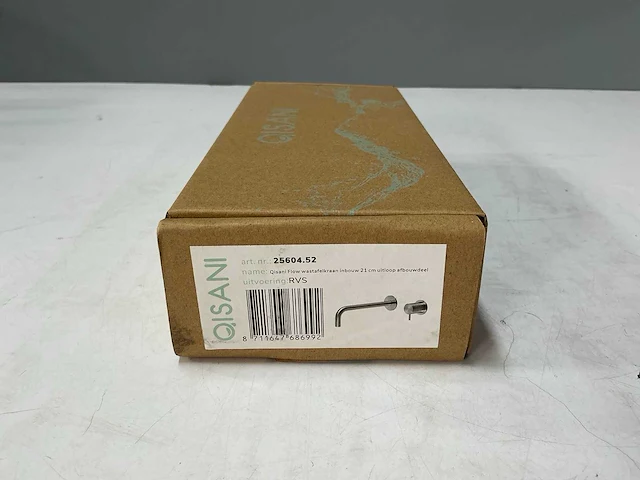 Qisani - flow - wastafelkraan uitloop afbouwdeel - rvs 21 cm - afbeelding 3 van  4