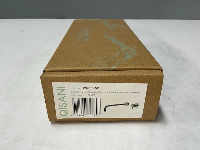 Qisani - flow - wastafelkraan uitloop afbouwdeel - rvs 25 cm - afbeelding 3 van  4