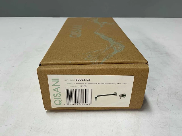 Qisani - flow - wastafelkraan uitloop afbouwdeel - rvs 25 cm - afbeelding 3 van  4