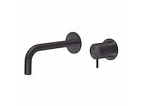 Qisani - flow - wastafelkraan uitloop afbouwdeel - zwart 15 cm - afbeelding 1 van  6
