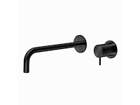 Qisani - flow - wastafelkraan uitloop afbouwdeel - zwart 21 cm - afbeelding 1 van  2