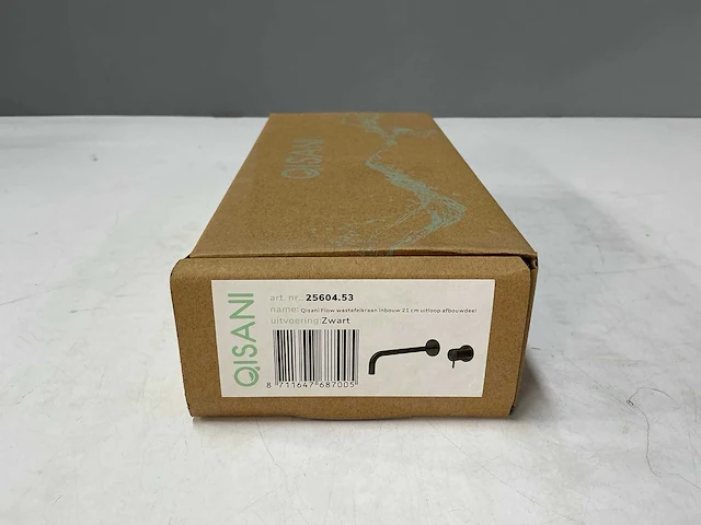 Qisani - flow - wastafelkraan uitloop afbouwdeel - zwart 21 cm - afbeelding 3 van  4