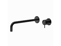 Qisani - flow - wastafelkraan uitloop afbouwdeel - zwart 25 cm - afbeelding 1 van  4