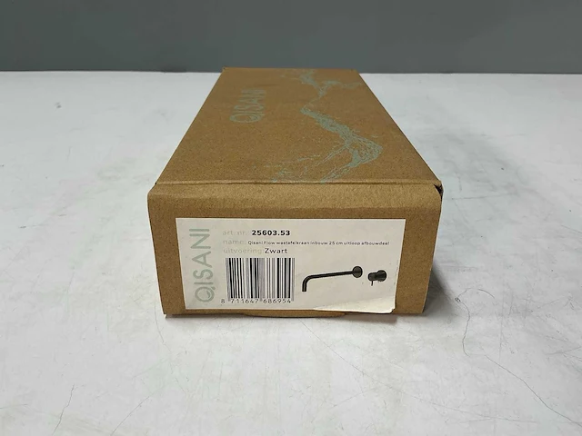 Qisani - flow - wastafelkraan uitloop afbouwdeel - zwart 25 cm - afbeelding 3 van  4
