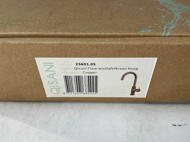 Qisani - flow - wastafelkraan verhoogd - copper 29 cm - afbeelding 3 van  4