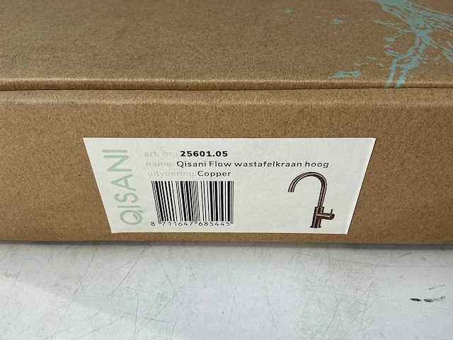 Qisani - flow - wastafelkraan verhoogd - copper 29 cm - afbeelding 3 van  4