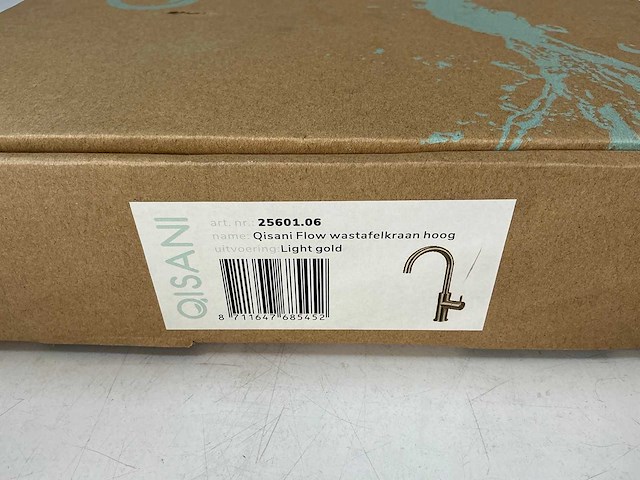 Qisani - flow - wastafelkraan verhoogd - gold 29 cm - afbeelding 3 van  4