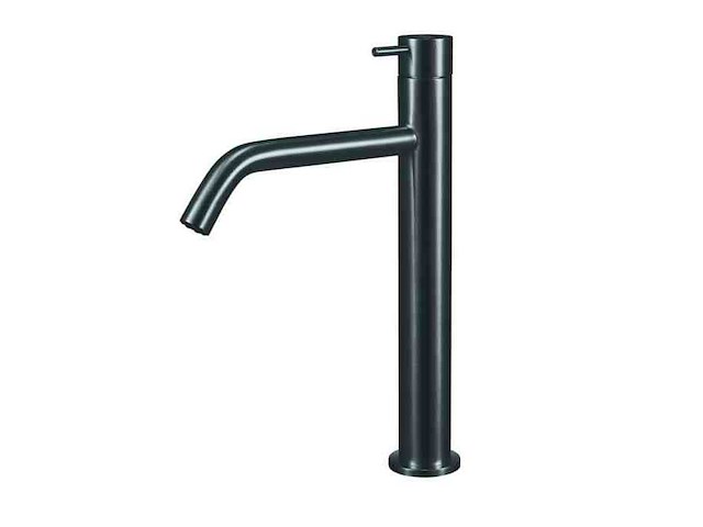 Qisani - flow - wastafelkraan verhoogd - gun metal 28 cm - afbeelding 1 van  2