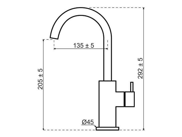 Qisani - flow - wastafelkraan verhoogd - gun metal 29 cm - afbeelding 2 van  2
