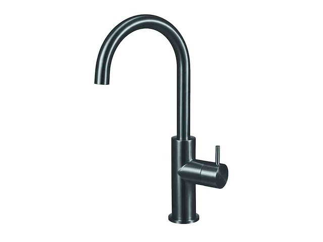 Qisani - flow - wastafelkraan verhoogd - gun metal 29 cm - afbeelding 1 van  4