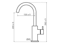 Qisani - flow - wastafelkraan verhoogd - gun metal 29 cm - afbeelding 2 van  4