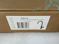 Qisani - flow - wastafelkraan verhoogd - gun metal 29 cm - afbeelding 3 van  4