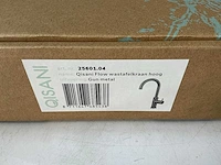 Qisani - flow - wastafelkraan verhoogd - gun metal 29 cm - afbeelding 3 van  4