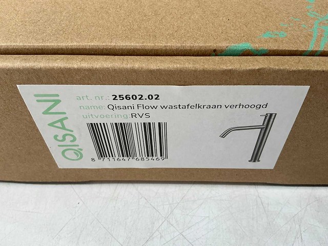 Qisani - flow - wastafelkraan verhoogd - rvs 28 cm - afbeelding 3 van  4