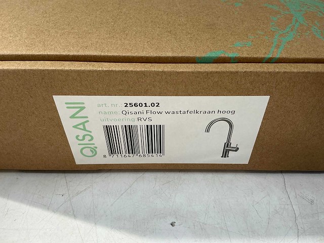 Qisani - flow - wastafelkraan verhoogd - rvs 29 cm - afbeelding 3 van  4
