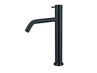 Qisani - flow - wastafelkraan verhoogd - zwart 28 cm - afbeelding 1 van  4
