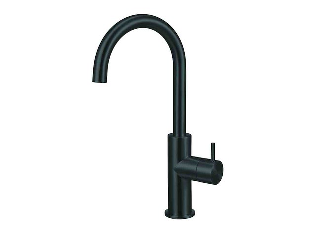 Qisani - flow - wastafelkraan verhoogd - zwart 29 cm - afbeelding 1 van  4