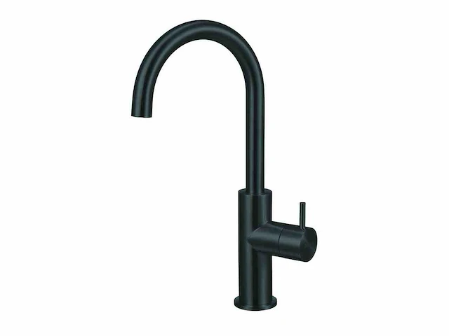 Qisani - flow - wastafelkraan verhoogd - zwart 29 cm - afbeelding 1 van  4
