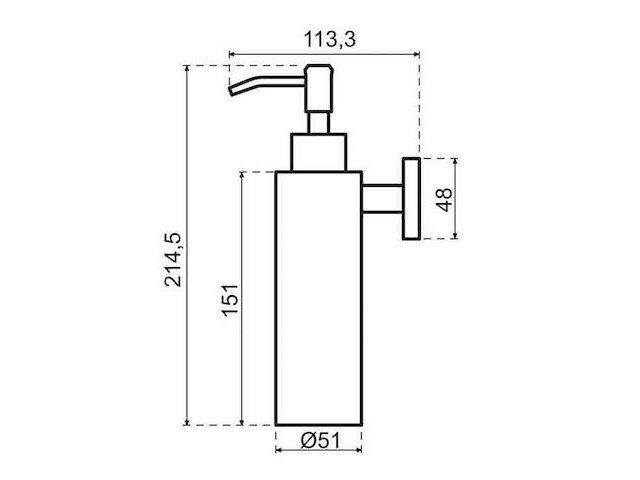 Qisani - flow - zeepdispenser - zwart - afbeelding 2 van  2