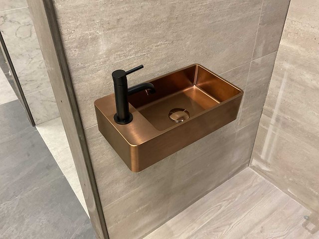 Qisani - vanity copper - fonteinset 40 x 10 cm - afbeelding 3 van  7