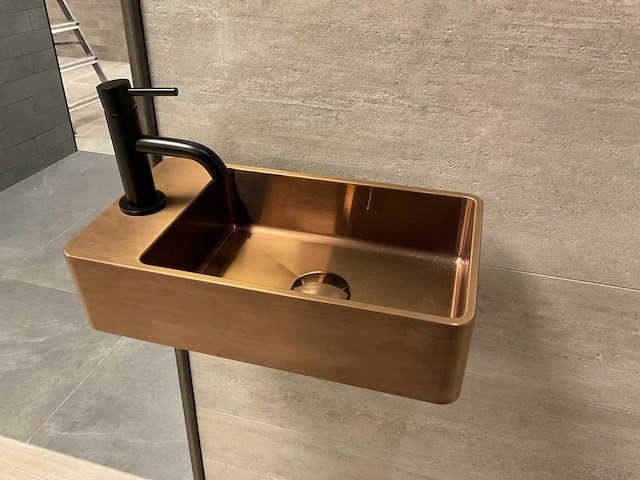 Qisani - vanity copper - fonteinset 40 x 10 cm - afbeelding 4 van  7