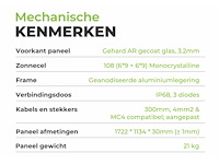 Qj solar - qjm410-108h-b - zonnepaneel - afbeelding 2 van  9