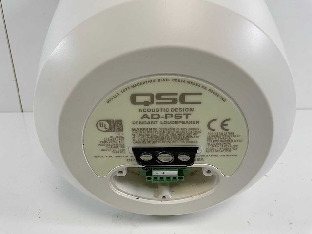 Qsc (ad-p6t) 6,5” two-way pendant mount loudspeakers (4x) - afbeelding 5 van  5