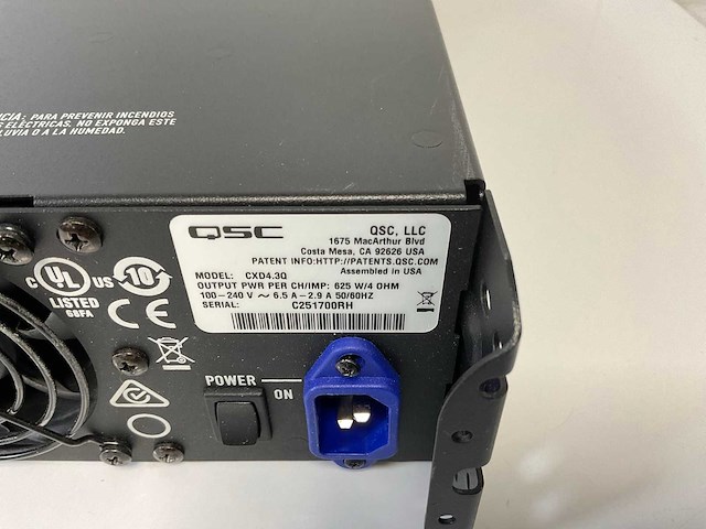 Qsc (cxd 4.3q) 4-channel processing network amplifier q-sys (2x) - afbeelding 3 van  11