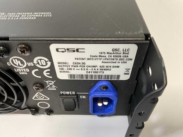 Qsc (cxd 4.3q) 4-channel processing network amplifier q-sys (2x) - afbeelding 10 van  11