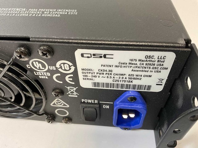 Qsc (cxd 4.3q) 4-channel processing network amplifier q-sys (2x) - afbeelding 3 van  11