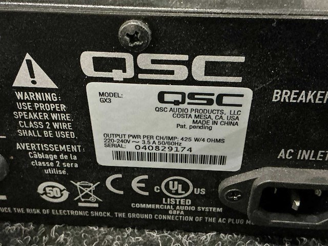 Qsc gx3 amplifier - afbeelding 4 van  4