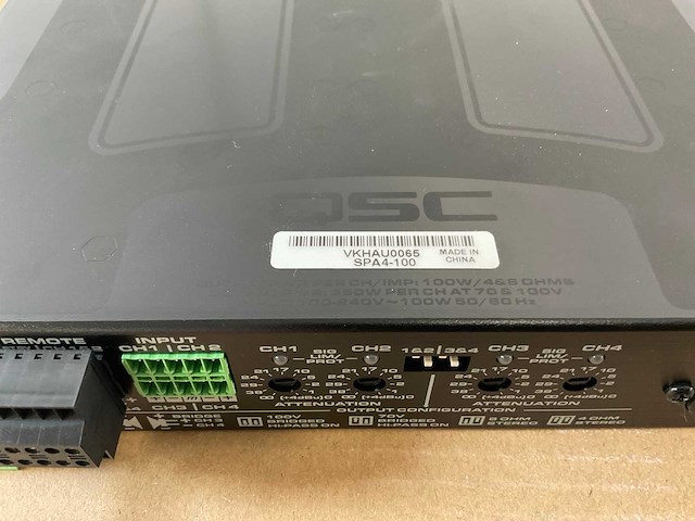 Qsc (spa4-100) 100w 1/2 ru 4 channel amplifiers (3x) - afbeelding 8 van  8