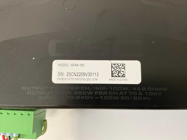 Qsc (spa4-100), 4-channel power amplifier (3x) - afbeelding 8 van  9