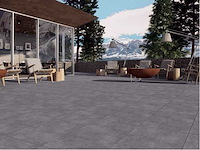 Qua granite ark antraciet mat vloertegel 60x120 cm 50,4 m² - afbeelding 3 van  6