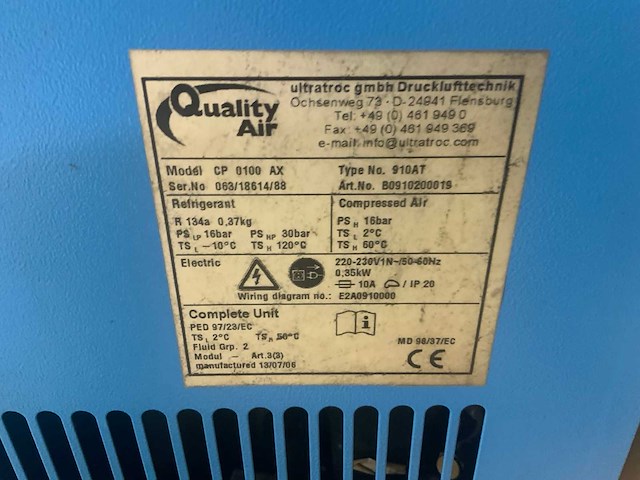 Quality air cp 0100 ax persluchtdroger - afbeelding 5 van  5