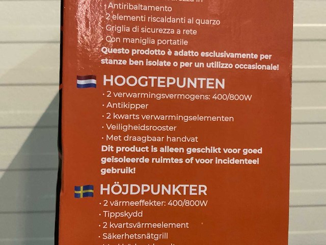 Quarz heizstrahler elektrische verwarming - afbeelding 6 van  7