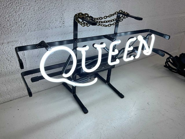Queen glas neon - afbeelding 2 van  3