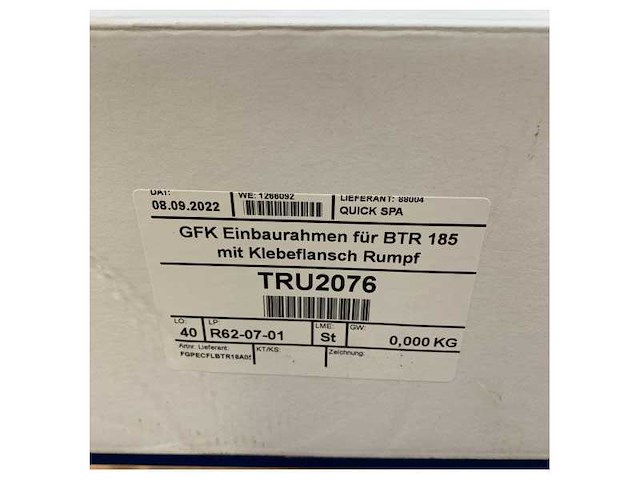 Quick grp build-in frame for btr 185 bowthrusters - fgpecflbtr18a05 - afbeelding 6 van  6