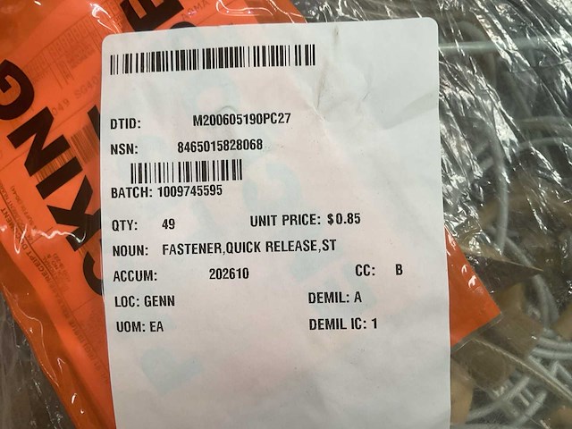 Quick release fastener (49x) - afbeelding 3 van  4