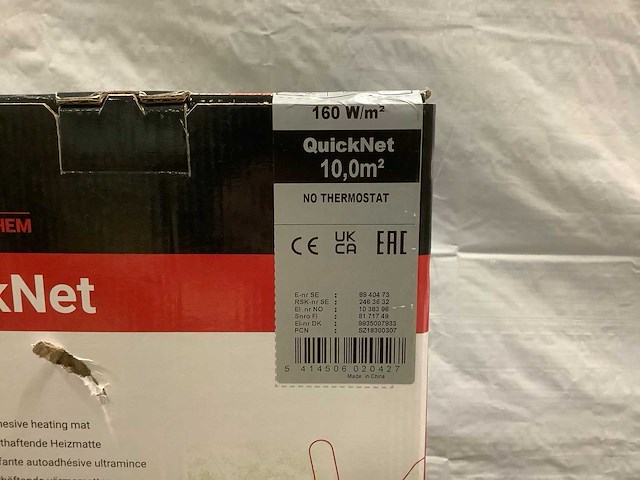 Quicknet 160 w/m2 - 10 m2 vloerverwarming - afbeelding 2 van  4