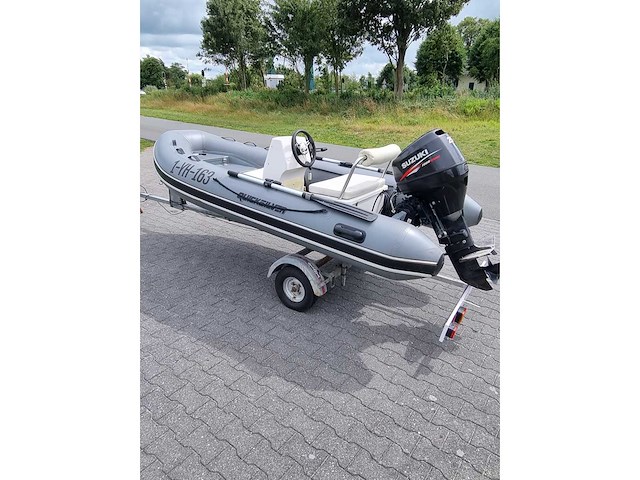 Quicksilver - 350 alu rib + atlanta trailer + 25 pk suzuki - rubberboot - afbeelding 4 van  43
