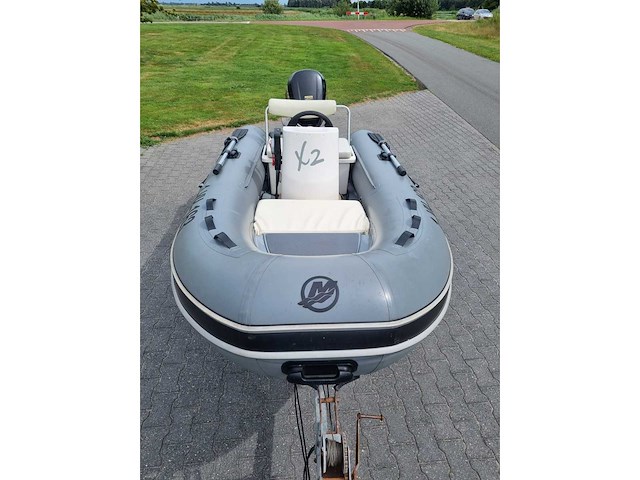 Quicksilver - 350 alu rib + atlanta trailer + 25 pk suzuki - rubberboot - afbeelding 8 van  43