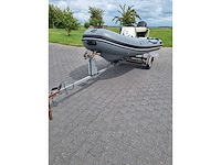 Quicksilver - 350 alu rib + atlanta trailer + 25 pk suzuki - rubberboot - afbeelding 9 van  43