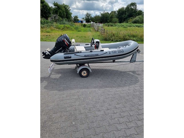 Quicksilver - 350 alu rib + atlanta trailer + 25 pk suzuki - rubberboot - afbeelding 11 van  43
