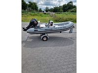 Quicksilver - 350 alu rib + atlanta trailer + 25 pk suzuki - rubberboot - afbeelding 11 van  43