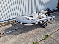 Quicksilver - 350 alu rib + atlanta trailer + 25 pk suzuki - rubberboot