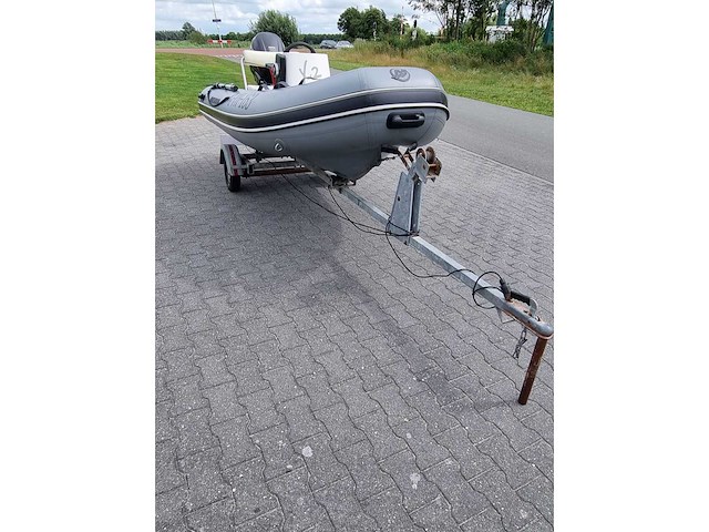 Quicksilver - 350 alu rib + atlanta trailer + 25 pk suzuki - rubberboot - afbeelding 15 van  43