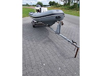 Quicksilver - 350 alu rib + atlanta trailer + 25 pk suzuki - rubberboot - afbeelding 15 van  43