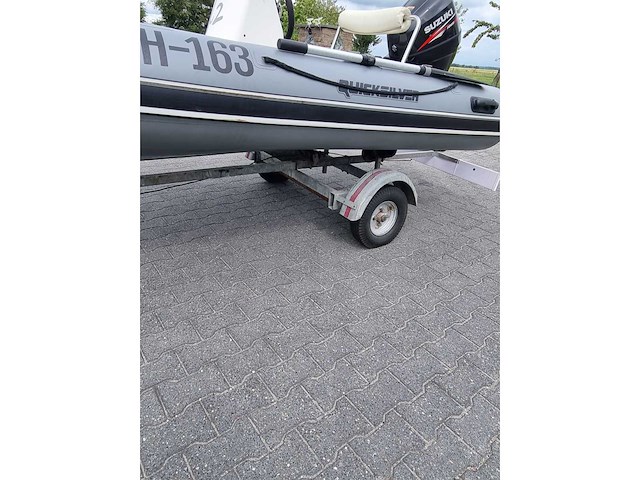 Quicksilver - 350 alu rib + atlanta trailer + 25 pk suzuki - rubberboot - afbeelding 18 van  43