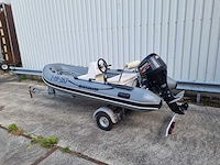 Quicksilver - 350 alu rib + atlanta trailer + 25 pk suzuki - rubberboot - afbeelding 12 van  43